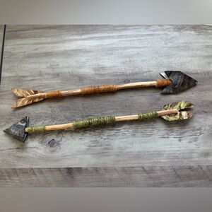 Rustic Arrow Wall Decor Set - Brown and Green